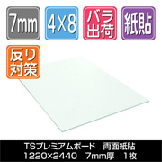 TSプレミアムボード 両面紙貼 1220×2440 厚さ7mm バラ出荷（1枚～）